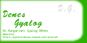 denes gyalog business card